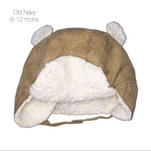 Old Navy Sherpa Tan Winter Hat 6-12 mons